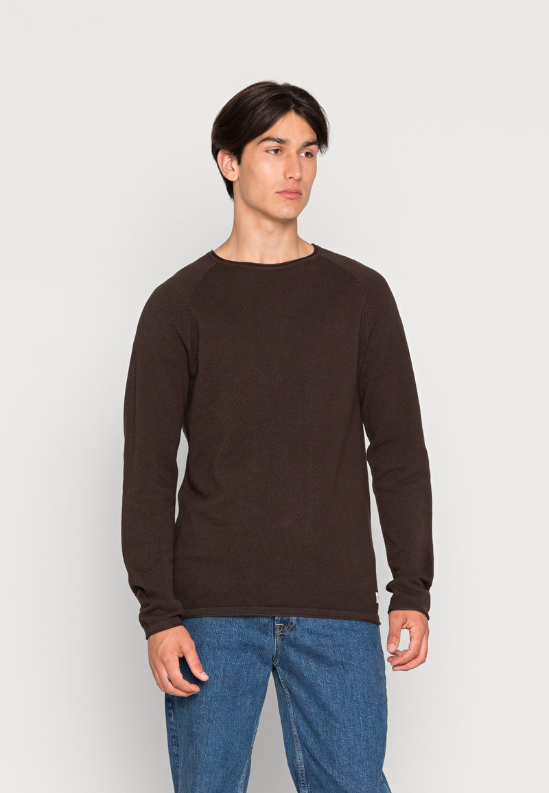 Jack & Jones JJEHILL CREW NECK - Vesta - mulch