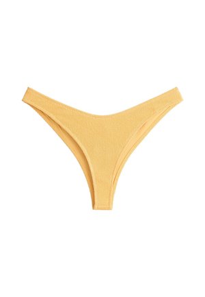 OYSHO, U-CUT CRINKLE BRAZILIAN BIKINI BRIEFS - Bas de bikini - yellow