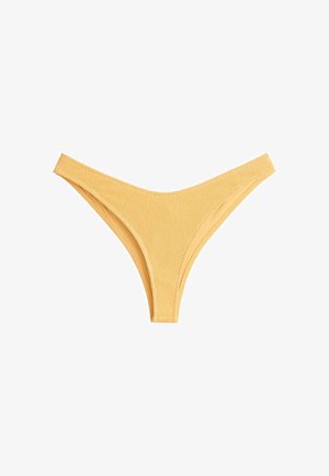 OYSHO, U-CUT CRINKLE BRAZILIAN BIKINI BRIEFS - Bikini-Hose - yellow