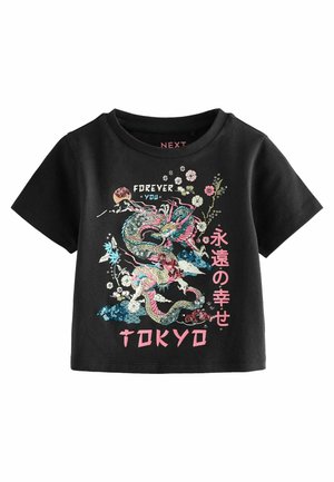 Next REGULAR FIT - T-shirt med print - black