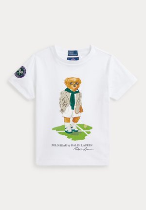 Polo Ralph Lauren WIMBLEDON POLO BEAR COTTON TEE - Print T-shirt - ceramic white