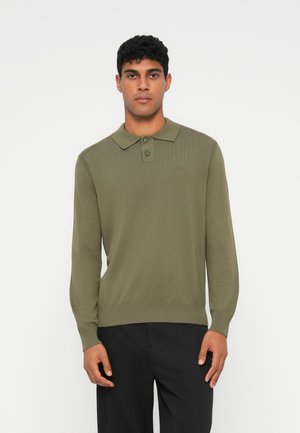 Strickpullover - open green