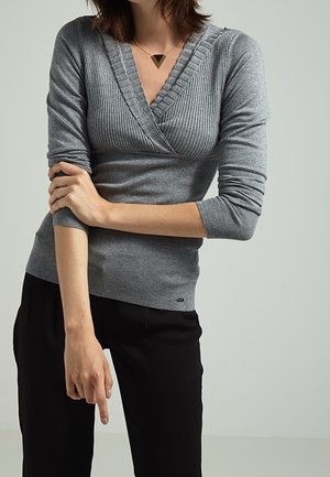 Svetr - mottled light grey