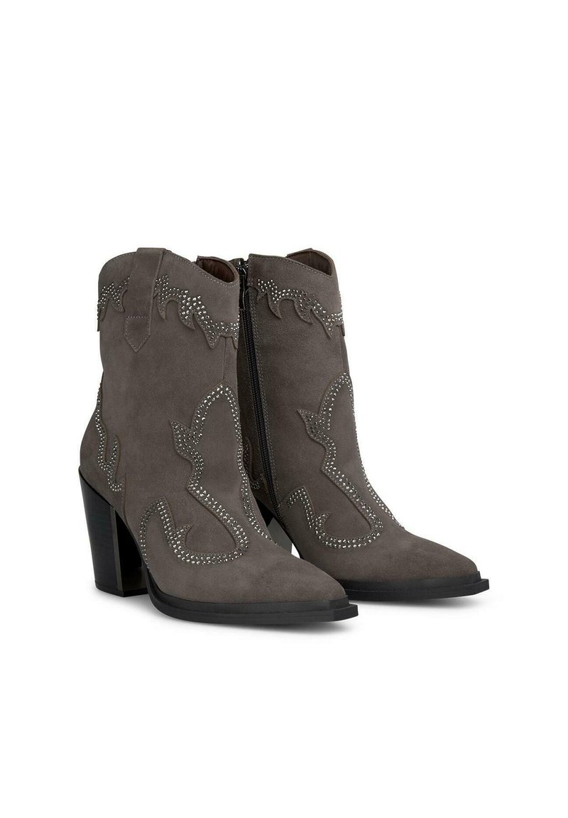 Alma en Pena Enkellaarsjes met hoge hak gris/grijs