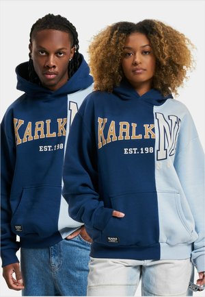 Karl Kani RETRO SPLIT OS - Kapuzenpullover - navy light blue