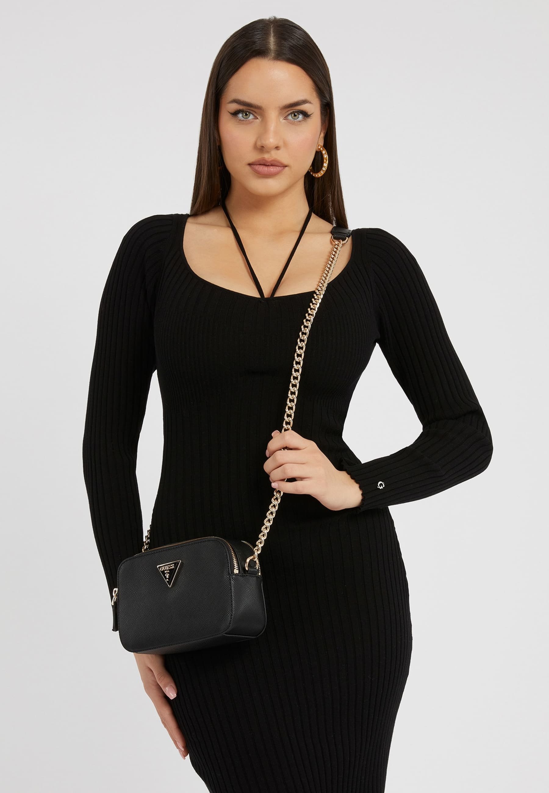 GUESS Noelle - Borsa Donna Elegante In Ecopelle Nera, Tracolla Regolabile - Foto 3