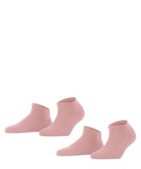 Calze crew color rosa soft, realizzate in un misto di cotone. Presentano un design a taglio basso con una texture liscia e un polsino a coste. Confezione da tre paia.