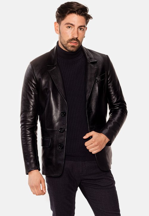 Heren leren jassen bruin 9932 - Leather City