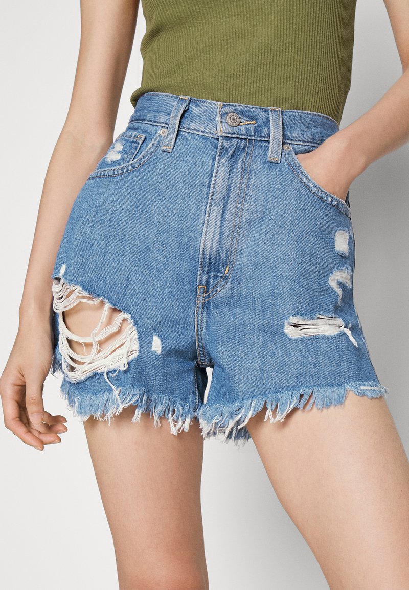 Short Levi's Taille Haute Denim Bleu Moyen – Femme – W30 – KN04 – Bon état