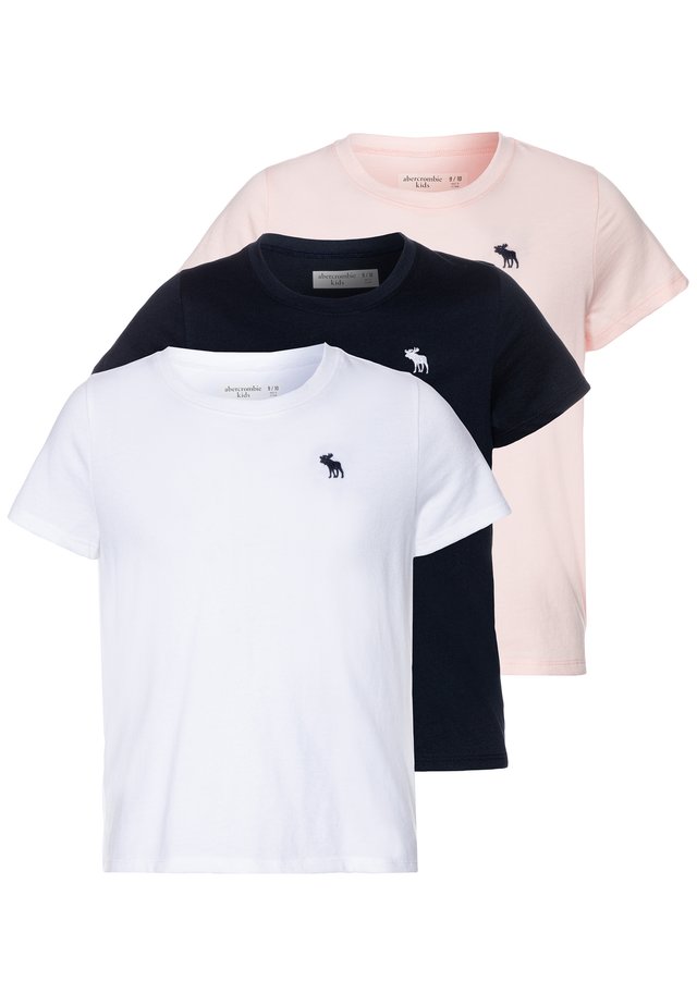 CORE CREW 3 PACK - T-Shirt basic - navy/pink/white