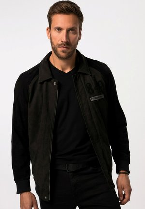 FINEST BUTTON BAND - Lederjacke - black