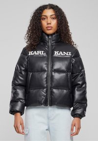 Karl Kani RETRO PU PUFFER - Vinterjakke - black
