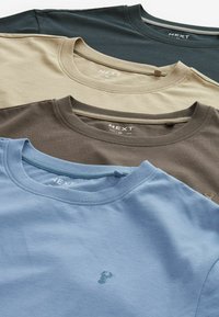 Next 4 PACK REGULAR - T-paita - stone charcoal light blue mushroom