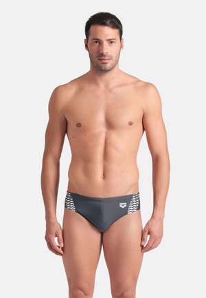 OPENINGS - Bañador tipo slip - asphalt/white