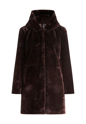 Betty Barclay, BETTY BARCLAY MIT KAPUZE PLÜSCHJACKE - Manteau court - dunkelbraun