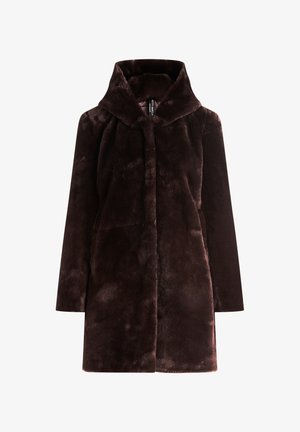 Betty Barclay, BETTY BARCLAY MIT KAPUZE PLÜSCHJACKE - Kurzmantel - dunkelbraun