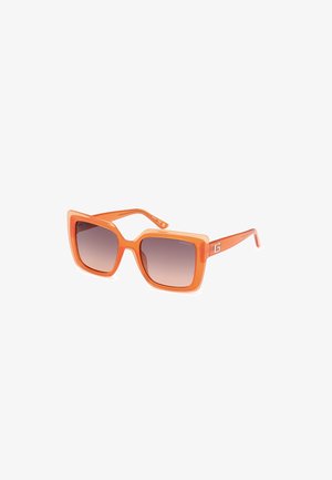 Guess INIETTATO - Sunglasses - arancione marrone sfumato