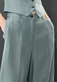 Next ELASTICATED BACK WIDE LEG - Bukser - grey