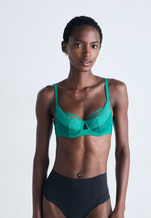 VERY COVERING UNDERWIRED BRA - Balconette bra - racing green