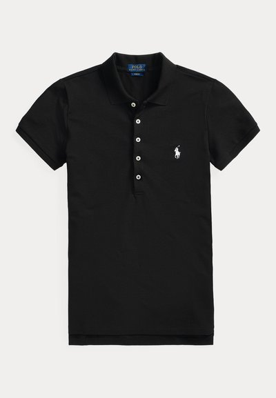 Polo Ralph Lauren SLIM FIT STRETCH POLO SHIRT - Polokošeľa - black/white