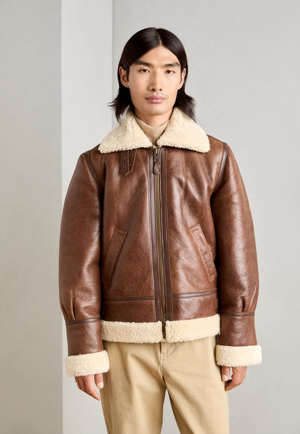 Leather jacket - moka