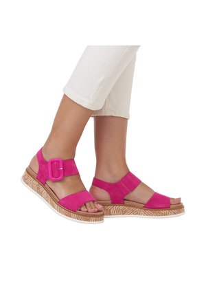 Sandalen met plateauzool - lila