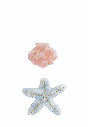 SHELL AND STARFISH CLAW CLIPS 2 PACK - Haar-Styling-Accessoires - pink blue