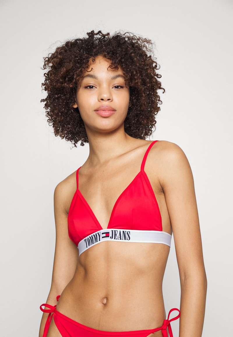 Tommy Jeans TRIANGLE - Bikini felső - deep crimson