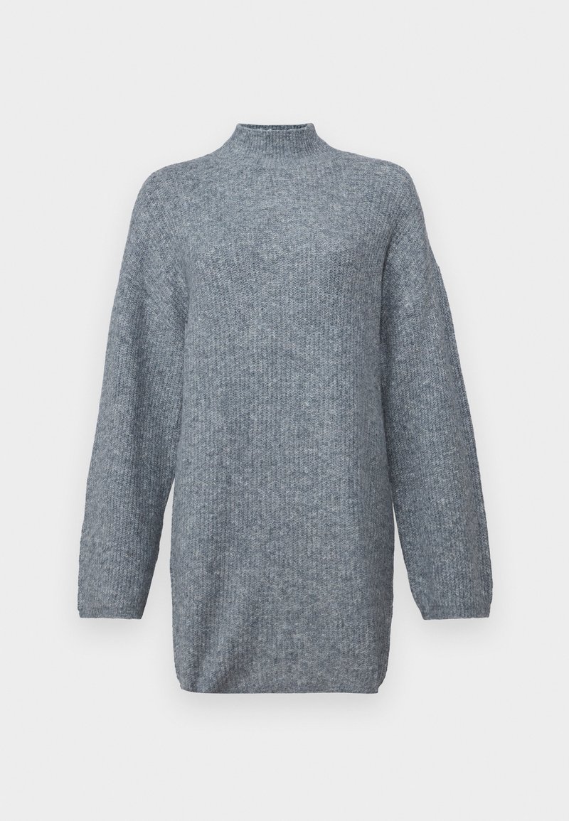 Noisy May Gebreide jurk grijs gemêleerd