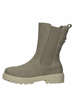 Platform ankle boots - olive