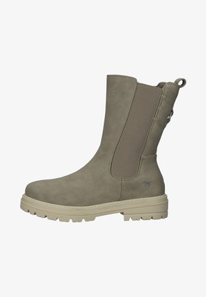 Mustang, Platform ankle boots - olive