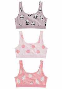 Next - 3 PACK CROP - Top - pink panda character Minijatura 1