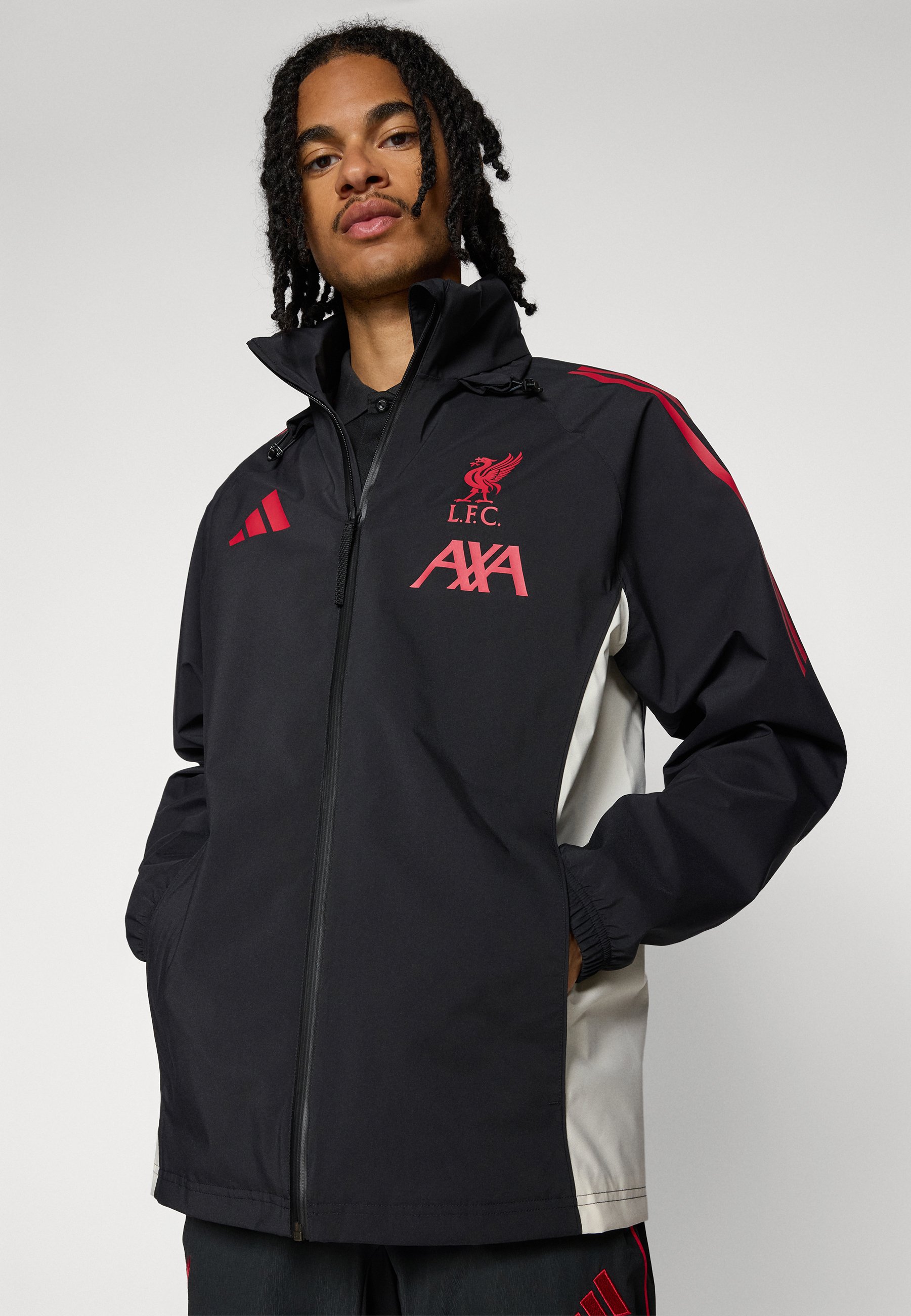 【タグ付き・未使用】Liverpool FC adidas ジャケット 黒 Adidas Liverpool Champions League Coaches Jacket - Black - L