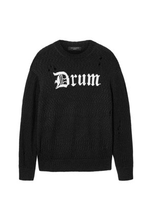 AllSaints, DRUM CREW - Striktrøje - black chalk white
