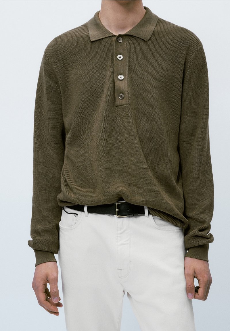 Massimo Dutti Polo shirt - khaki