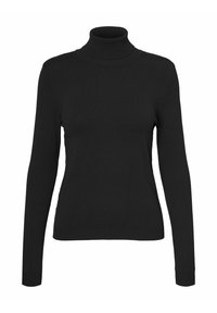 Vero Moda VMHAPPINESS LS ROLLNK GA BOO LCS - Džemperis - black