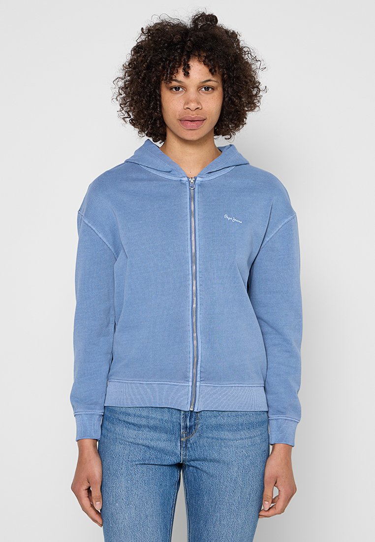 Pepe Jeans Sweater met rits blauw