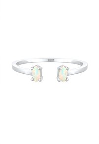 Elli OVAL GEO OPAL OFFEN VERSTELLBAR - Ringe - silver coloured