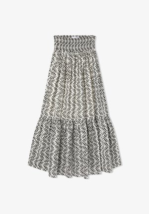 Terranova, LUNGA FANTASIA ETNICA CON PUNTO SMOCK - Gonna lunga - var nero