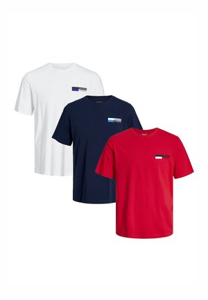 3ER PACK CORP - T-shirt con stampa - weiß blau rot
