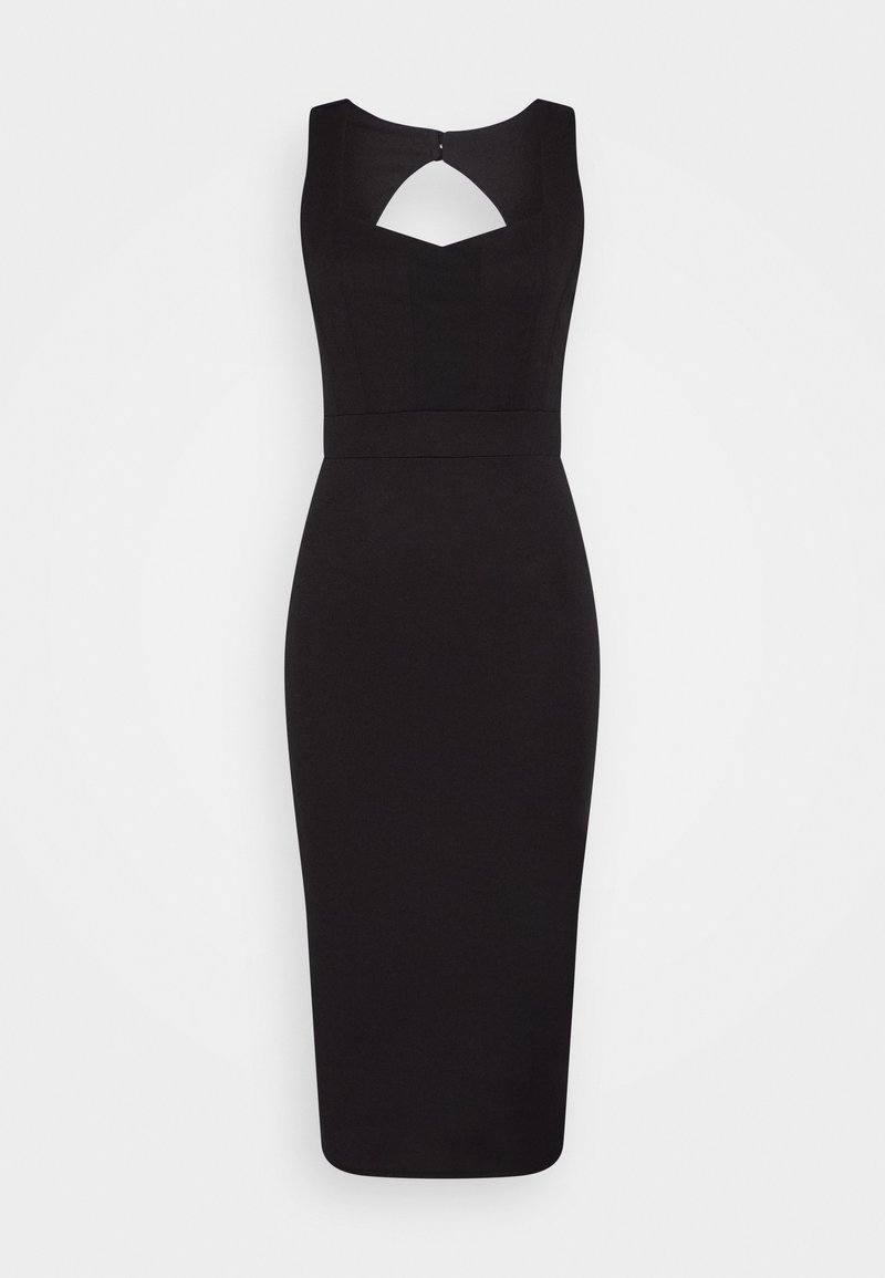 WAL G TALL ALYONA HEART MIDI DRESS Džersejové šaty black/čierna