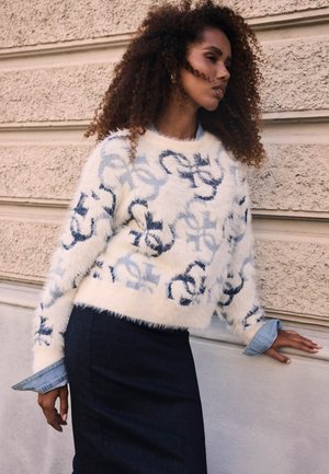 Guess, PULLOVER AUS KUNSTPELZ - Pullover - weiß