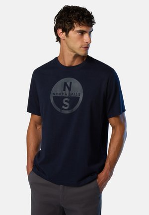 SHORT SLEEVE GRAPHIC - T-Shirt print - navy blue