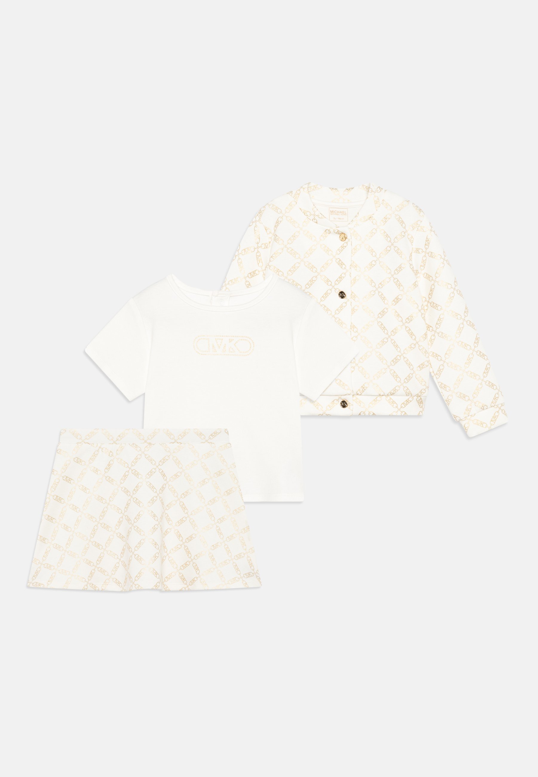 Michael Kors Kids BABY SET A-line skirt off-white/gold/off