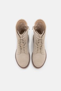Anna Field Wide Fit LEATHER  - Botins de atacadores - beige