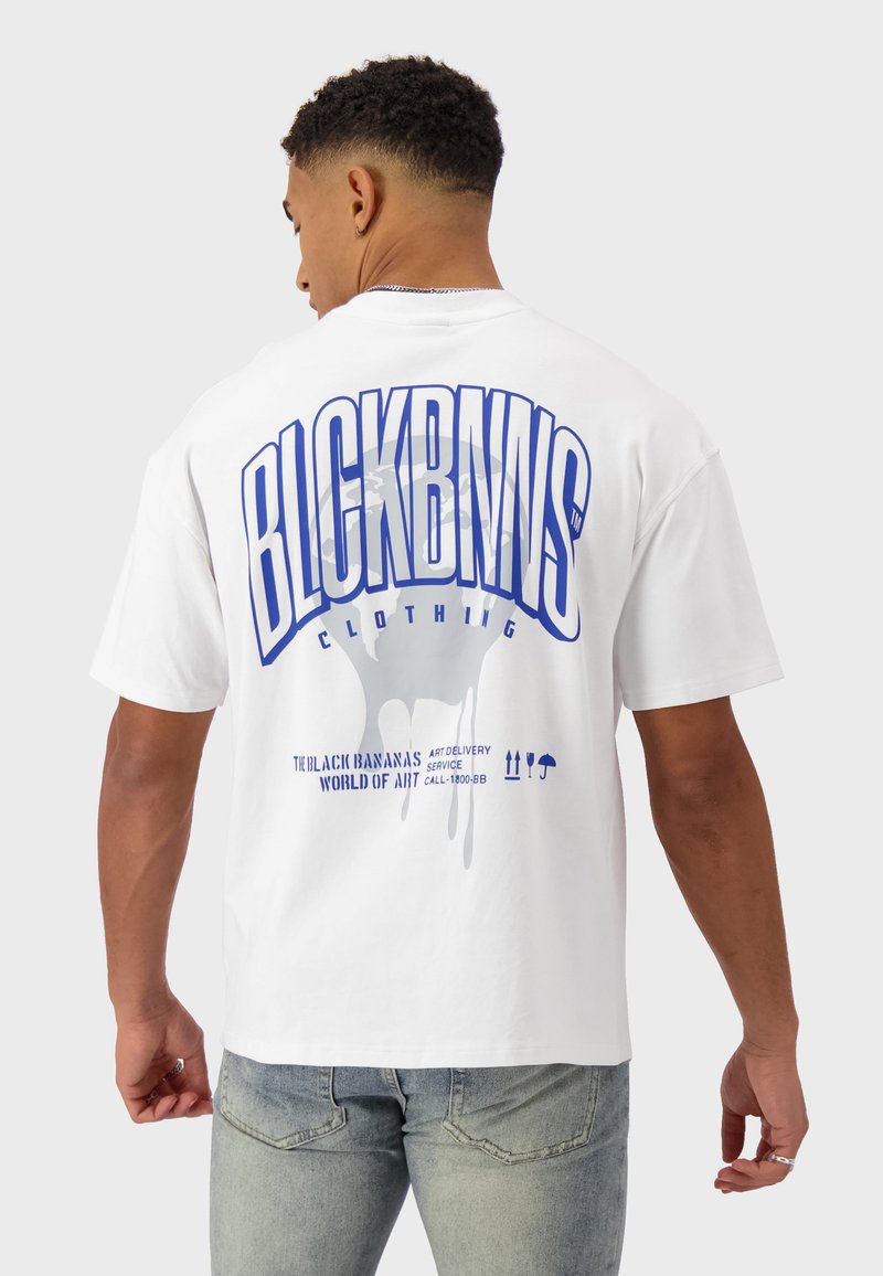 Black Bananas GLOBE - Print T-shirt - white