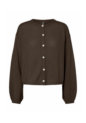 Pieces, PCIDA LS O-NECK KNIT CARDIGAN NOOS BC - Gilet - hot fudge