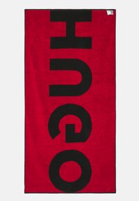HUGO TOWEL CORPORATE LOGO - Beach towel - black