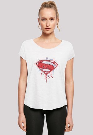 DC COMIS SUPERHELDEN SUPERMAN GEO - Print T-shirt - white