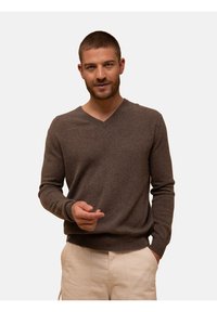 Just Cashmere COL V - Svetr - mottled taupe